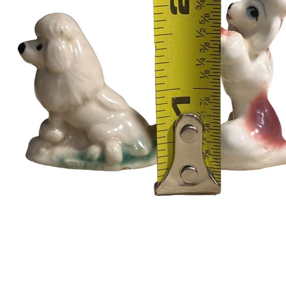 Small Poodle Dog Figurines Set of two Vintage Dogs - Picture 9 of 12